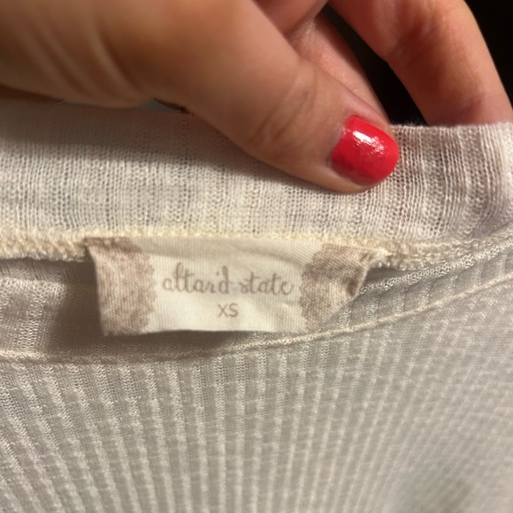 Women's Cream Ruffle Top - Picture 3 of 3